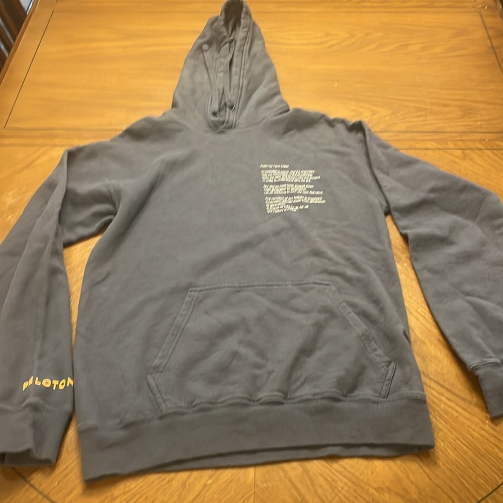 PELOTON x Temi Coker hooded gray sweatshirt unisex size S